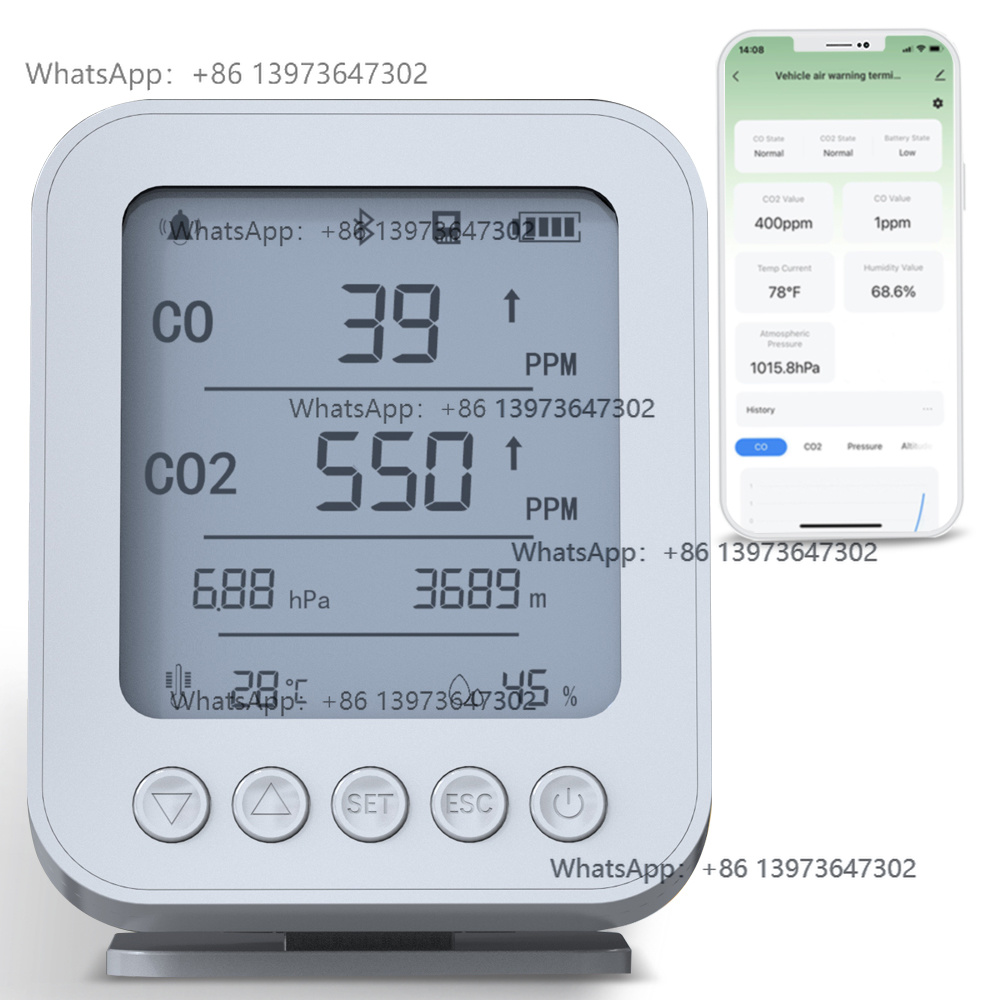 Temperature Humidity Sensor - Qualidade do ar portátil com Bluetooth,