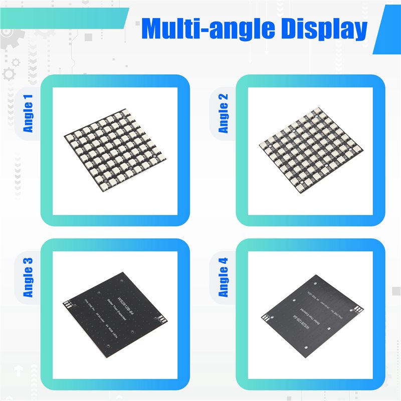 Tendência 2025: Painel de Luz  - Rgb Led Matrix 8X8 avaliação e preço