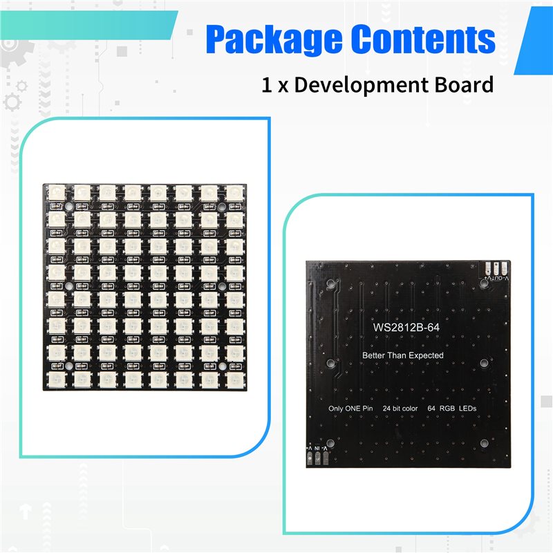 Tendência 2025: Painel de Luz  - Rgb Led Matrix 8X8 avaliação e preço