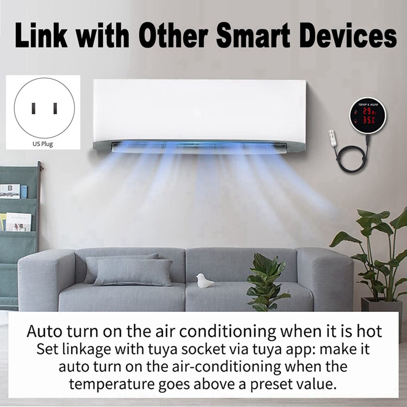 Tuya wifi sensor de temperatur - Temperature Humidity Sensor avaliação e preço